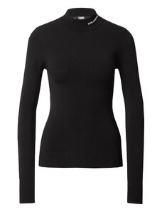 Karl Lagerfeld Пуловер 'CLASSIC' черно / бяло