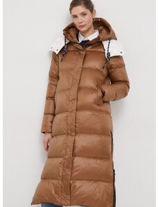 Пухено палто Deha в кафяво зимен модел