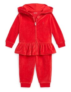 Бебешки анцуг Polo Ralph Lauren в червено