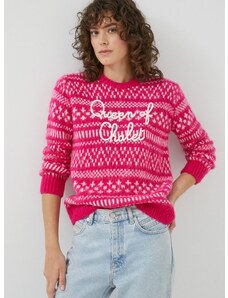 Пуловер с вълна MC2 Saint Barth дамски в розово