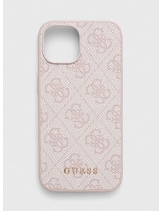 Кейс за телефон Guess iPhone 15 6.1 в розово