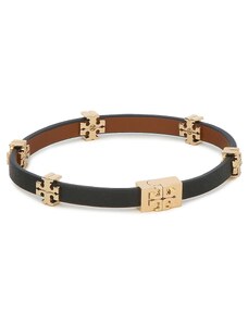 Гривна Tory Burch Eleanor Leather Bracelet 147235 Tory Gold / Black 720