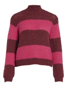 VILA Пуловер 'Bailey' розово / винено червено