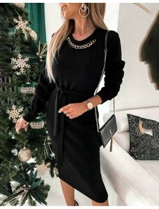 Creative Елегантна дамска рокля в черно - 10090