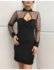 Creative Елегантна дамска рокля в черно - код 20005