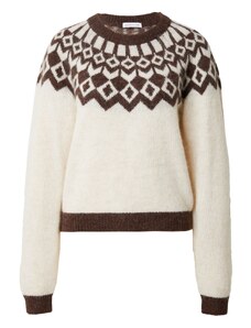 Designers Remix Пуловер 'Verona' бежово / шоколад