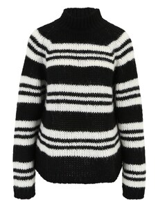 Pieces Tall Пуловер черно / бяло