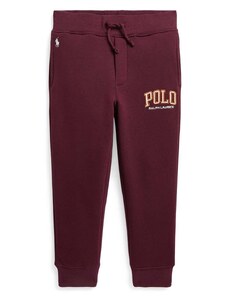 Детски спортен панталон Polo Ralph Lauren в бордо с апликация