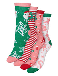 Комплект 4 чифта дълги чорапи дамски Vero Moda 10274060 Snow White 4304841