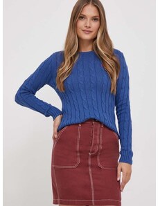 Памучен пуловер Polo Ralph Lauren в синьо 211891640