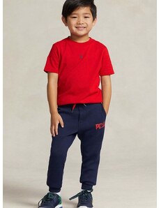 Детски спортен панталон Polo Ralph Lauren в тъмносиньо с десен