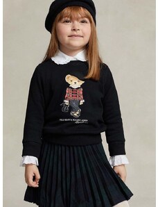 Детски суичър Polo Ralph Lauren в черно с принт