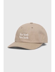 Памучна шапка с козирка Corridor NY NY Cap в бежово с апликация HT0089-K