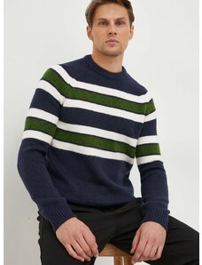 Пуловер с вълна Michael Kors мъжки в тъмносиньо от лека материя