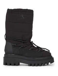 Апрески Calvin Klein Jeans Flatform Snow Boot Nylon Wn YW0YW01146 Triple Black 0GT