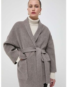 Вълнено палто Beatrice B в сиво преходен модел с уголемена кройка