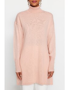 Trendyol розова перла подробни поло трикотаж пуловер