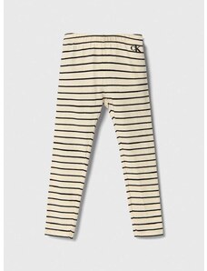 Детски клин Calvin Klein Jeans в бежово с десен