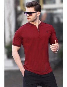 Madmext Claret Red Polo Men's T-Shirt 9281