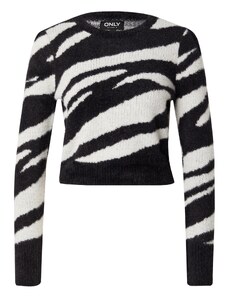 ONLY Пуловер 'ELLA' черно / бяло