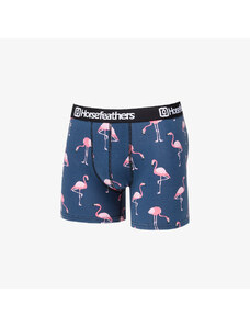 Horsefeathers Sidney Boxer Shorts Blue/ Flamingos Print
