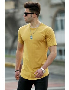 Madmext Basic Жълта мъжка тениска 4500