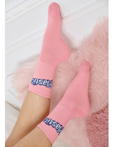Comfort Дамски чорапи с лого - Фуксия