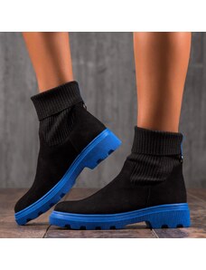 ExclusiveJeans Боти с ефект чорап Marina, Черен Цвят