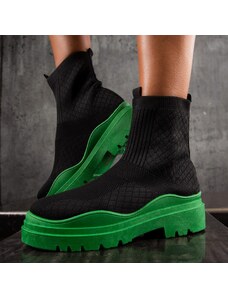 ExclusiveJeans Боти тип чорап Feeling, Зелен Цвят