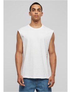 Urban Classics White sleeveless T-shirt with open hem