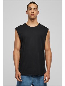 Urban Classics Black Sleeveless T-shirt with Open Edge