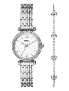 Комплект часовник и гривна Fossil Carlie ES5315SET Silver/Silver