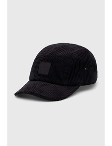 Джинсова шапка с козирка Carhartt WIP в черно с апликация
