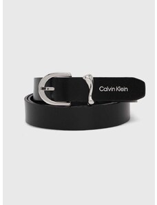 Кожен колан Calvin Klein дамски в черно K60K611398