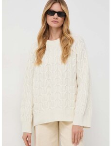 Вълнен пуловер Ivy Oak дамски в бежово от топла материя