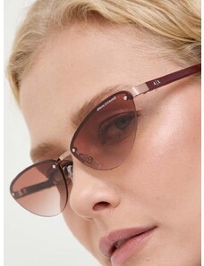 Слънчеви очила Armani Exchange в бордо