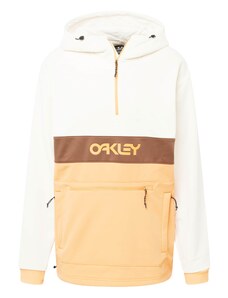 OAKLEY Спортен блузон 'NOSE GRAB' шоколад / светлооранжево / мръсно бяло