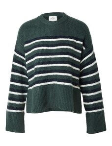 Pepe Jeans Пуловер 'Ellison' смарагдово зелено / елхово зелено / бяло