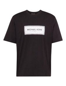 Michael Kors Тениска 'EMPIRE' камък / черно / мръсно бяло