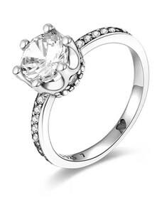 DELIS Сребърен пръстен, JW624, елегантен дизайн с цирконий, с родиево покритие