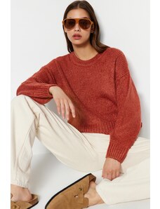 Trendyol плочки широко годни мека текстурирани основни трикотаж пуловер