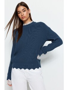 Trendyol масло дантела-тюл трикотаж пуловер