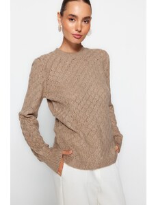 Trendyol норка мека текстура трикотаж с ажурна/перфорации пуловер
