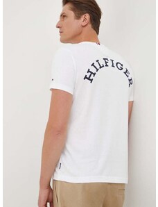Памучна тениска Tommy Hilfiger в бяло с принт MW0MW33686
