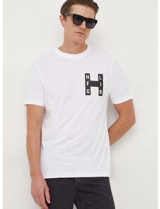 Памучна тениска Tommy Hilfiger в бяло с принт MW0MW33893