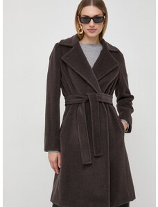 Вълнено палто Marella в кафяво преходен модел