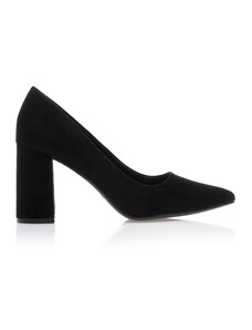 Tsoukalas Обувки на ток в черен цвят, от синтетичен велур, с остър връх.