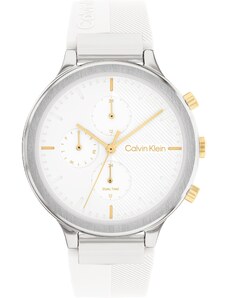 Calvin Klein Аналогов часовник злато / сребърно / бяло