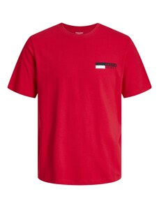 JACK & JONES Тениска червено / черно / бяло