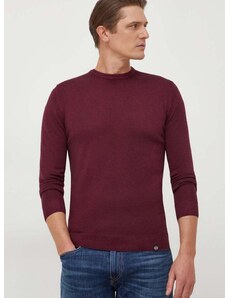 Вълнен пуловер Colmar мъжки в бордо от лека материя